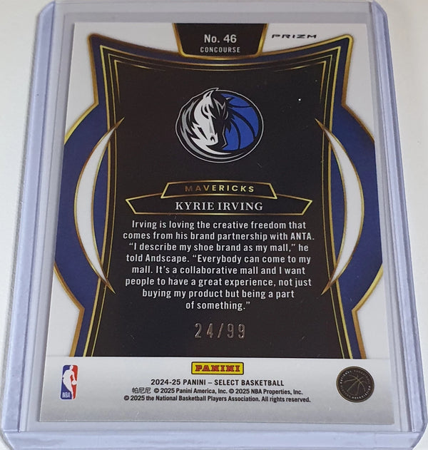 2024 Panini Select Kyrie Irving #46 WHITE WAVE /99 Holo - Ready to Grade