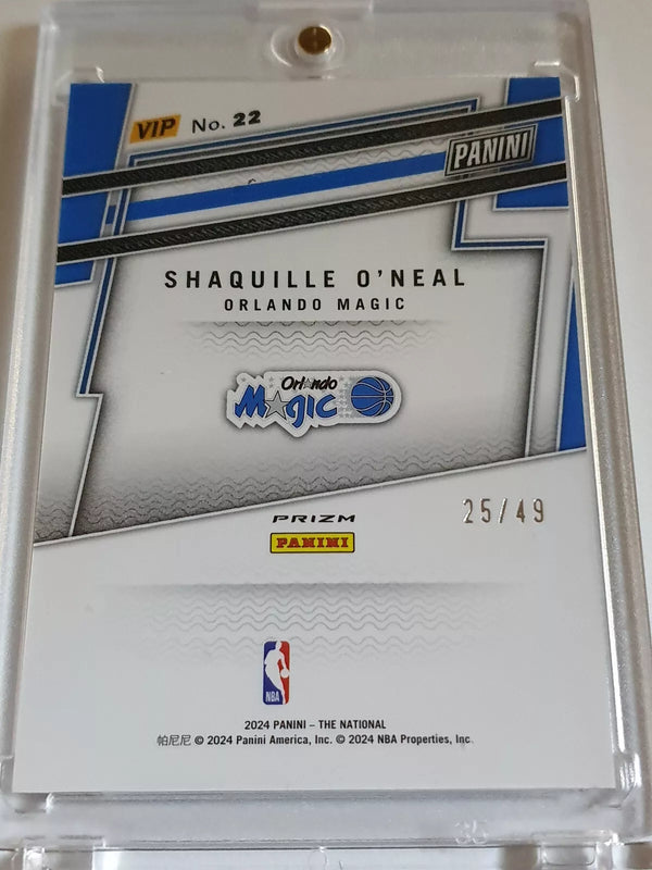 2024 Panini National VIP Shaquille O'Neal #22 PURPLE SPARKLE /49 Holo - Rare