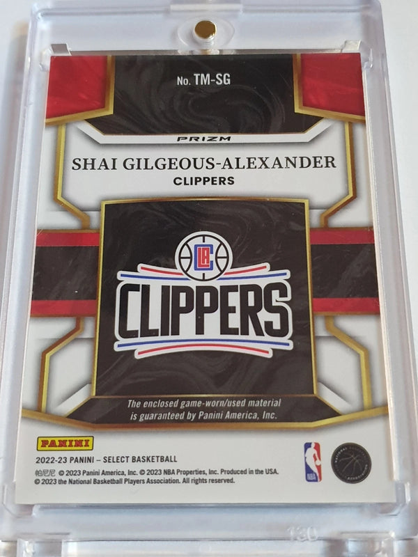 2022 Select Shai Gilgeous-Alexander #PATCH SILVER Holo Game Worn Jersey - Rare