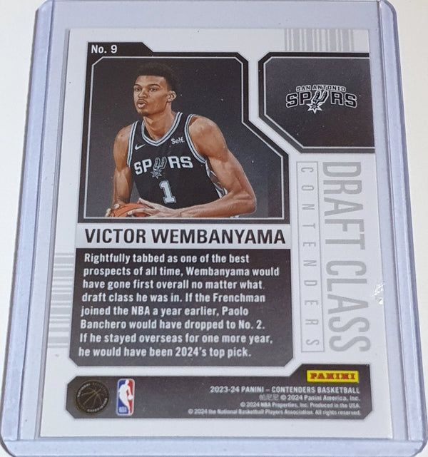 2023 Panini Contenders Victor Wembanyama Rookie #9 Draft Class Contenders - Rare