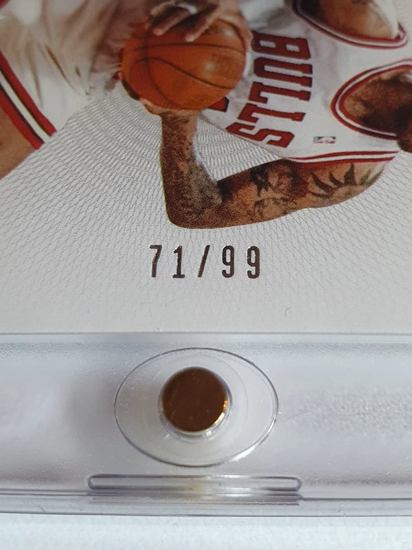 2015 Panini National Treasures Dennis Rodman #PATCH /99 Game Worn Jersey - Rare