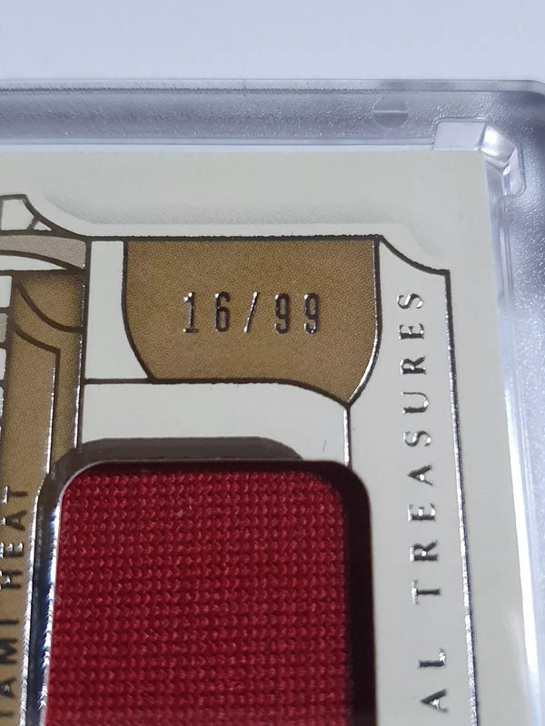 2020 Panini National Treasures Dwyane Wade #PATCH /99 Game Worn Jersey - Rare