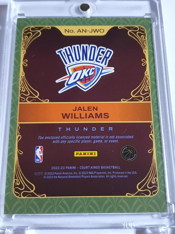 2022 Panini Court Kings Jalen Williams Rookie #PATCH RC Jersey - Rare