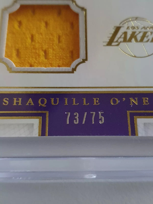 2015 National Treasures Shaquille O'Neal #PATCH /75 Game Worn Jersey - Rare