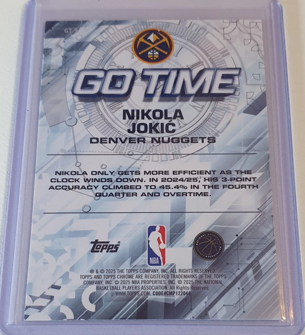2025 Topps Chrome Nikola Jokic #GT-9 YELLOW REFRACTOR /275 Go Time - Rare