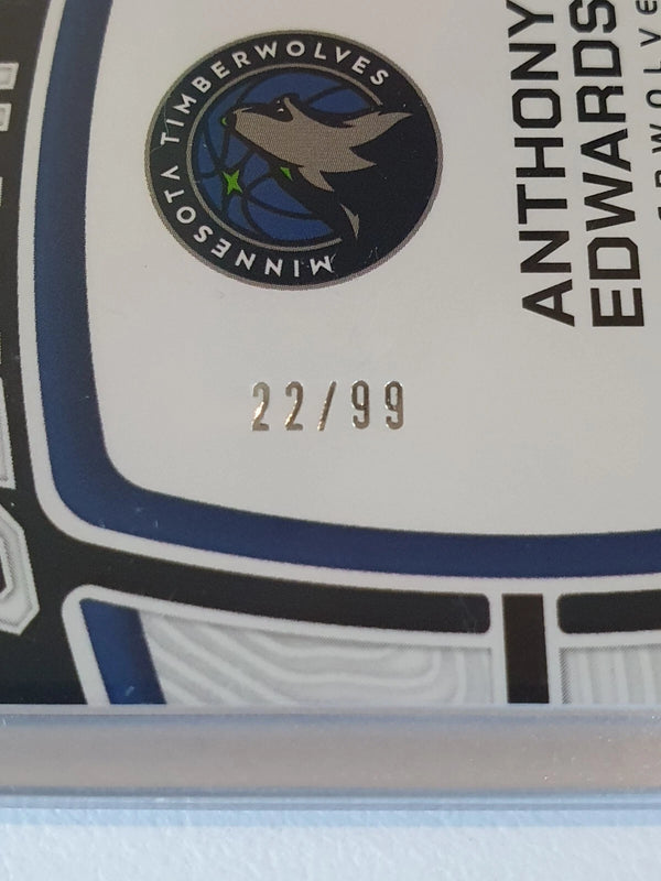 2024 Totally Certified Anthony Edwards #PATCH SILVER /99 Game Worn Jersey - Rare