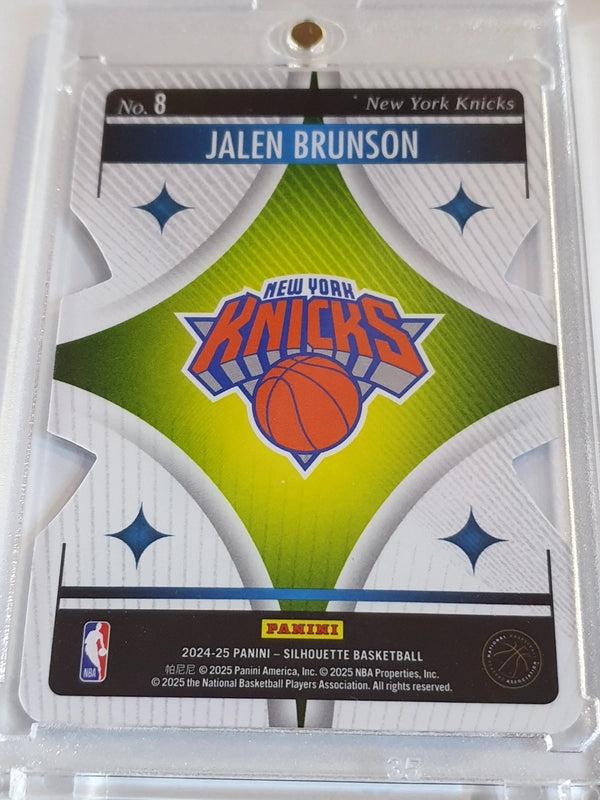 2024 Panini Silhouette Jalen Brunson #8 SILVER /99 Die-Cut Superstars - Rare