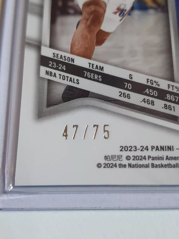 2023 Panini Spectra Tyrese Maxey #66 GREEN HYPER /75 Holo - Rare