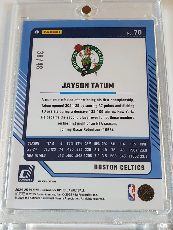 2024 Panini Donruss Optic Jayson Tatum #70 CHOICE WHITE /48 Holo - Rare