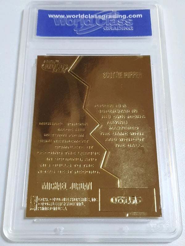 1998 Fleer Michael Jordan Scottie Pippen 23KT GOLD CARD Gamebreakers Gem Mint 10