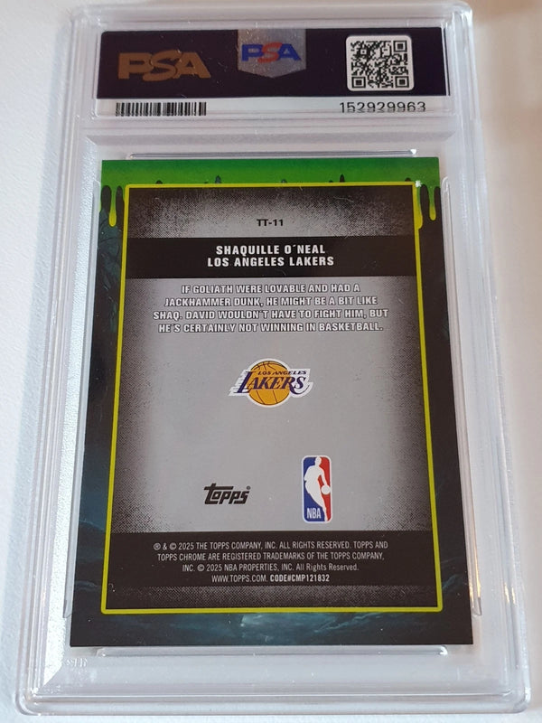2025 Topps Chrome Shaquille O'Neal #TT-11 GOLD GEOMETRIC /50 - PSA 9 (POP 3)
