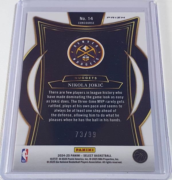 2024 Panini Select Nikola Jokic #14 WHITE WAVE /99 Holo - Ready to Grade