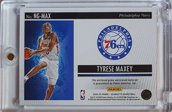 2024 Panini Silhouette Tyrese Maxey #PATCH Game Worn Jersey - Ready to Grade