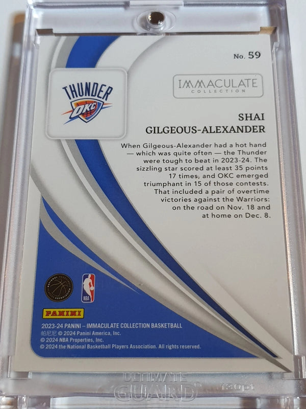 2023 Immaculate Shai Gilgeous-Alexander #59 BLUE /25 Foil Action - Rare