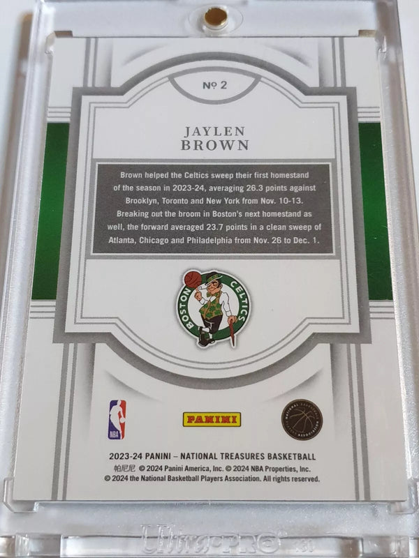 2023 Panini National Treasures Jaylen Brown #2 Red /33 Edition - Rare