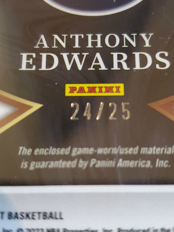 2022 Select Anthony Edwards #PATCH TIE-DYE /25 Game Jersey - PSA 9 (POP 2)