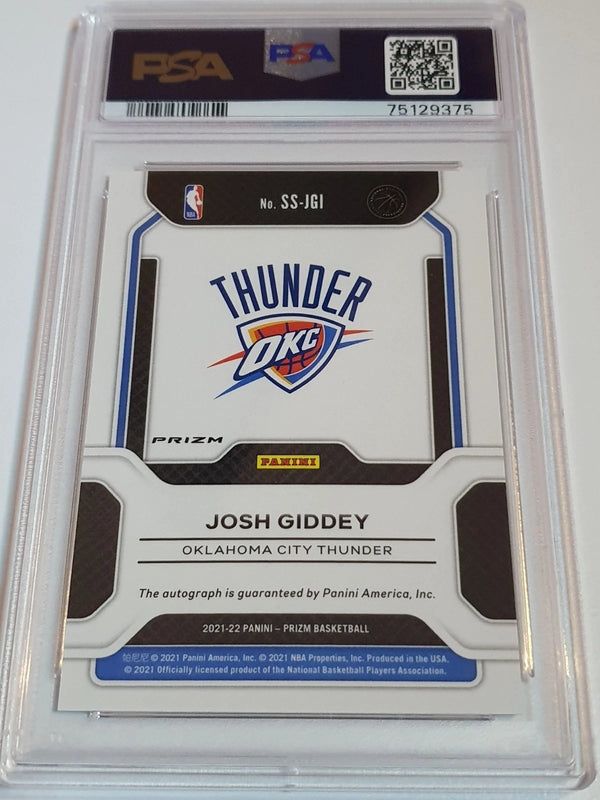 2021 Prizm Josh Giddey Rookie AUTO SILVER Sensational Signature - PSA 9 (POP 9)