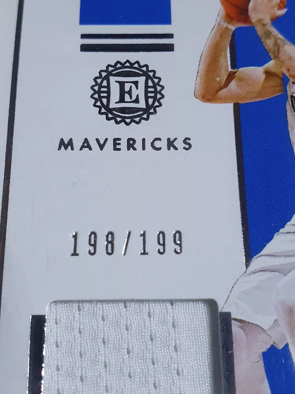 2019 Panini Encased Luka Doncic #PATCH SILVER /199 Game Worn Jersey - Rare