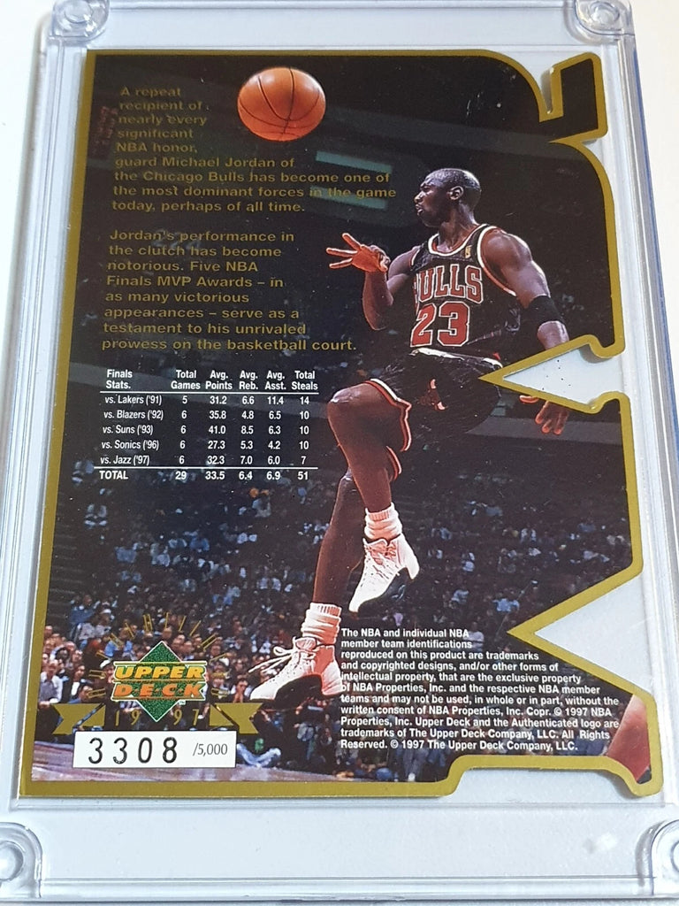 1997 Upper Deck Michael Jordan /5000 Jumbo Die-Cut 5 Time