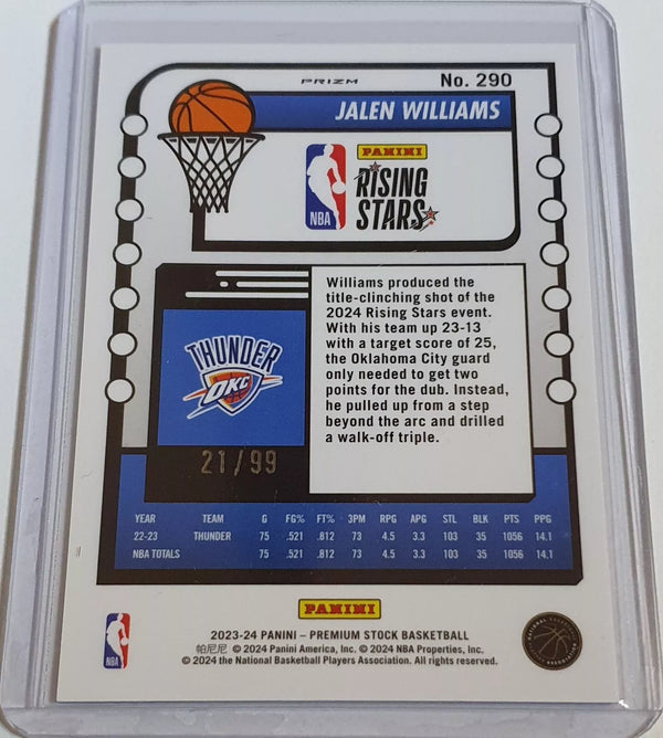 2023 Panini Hoops Premium Stock Jalen Williams #290 DISCO BLUE /99 Holo - Rare