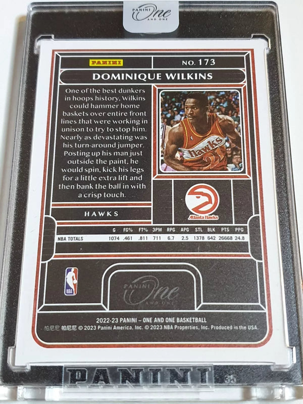 2022 Panini One and One Dominique Wilkins #173 PURPLE /25 Holo - Factory Sealed