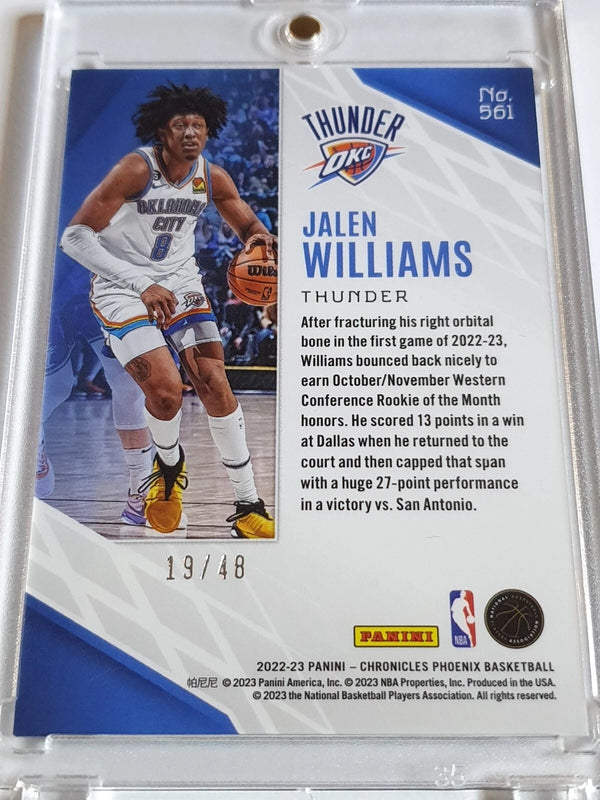 2022 Chronicles Jalen Williams Rookie #561 SCOPE /48 Holo RC - Ready to Grade