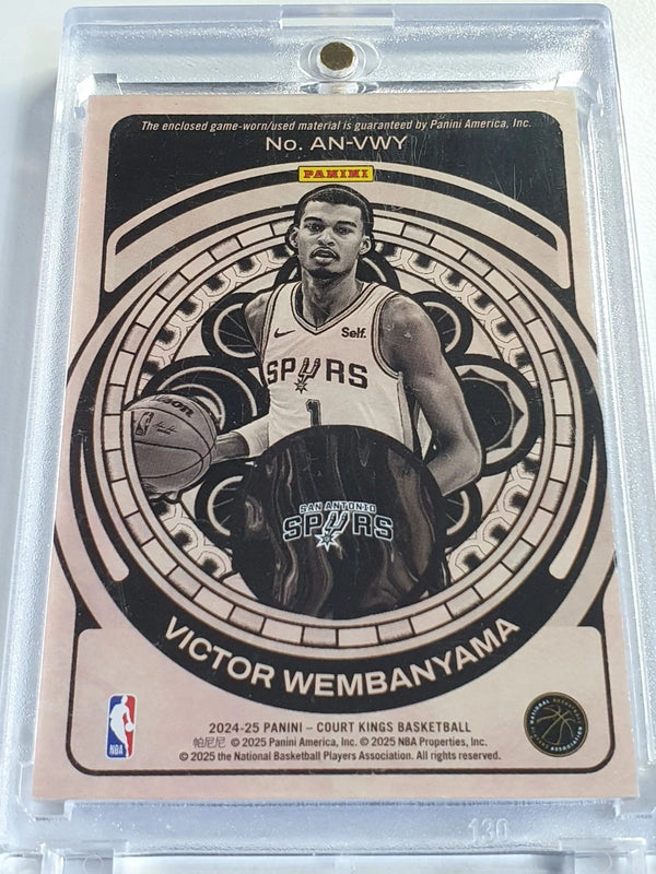 2024 Panini Court Kings Victor Wembanyama #PATCH Game Worn Jersey - Rare