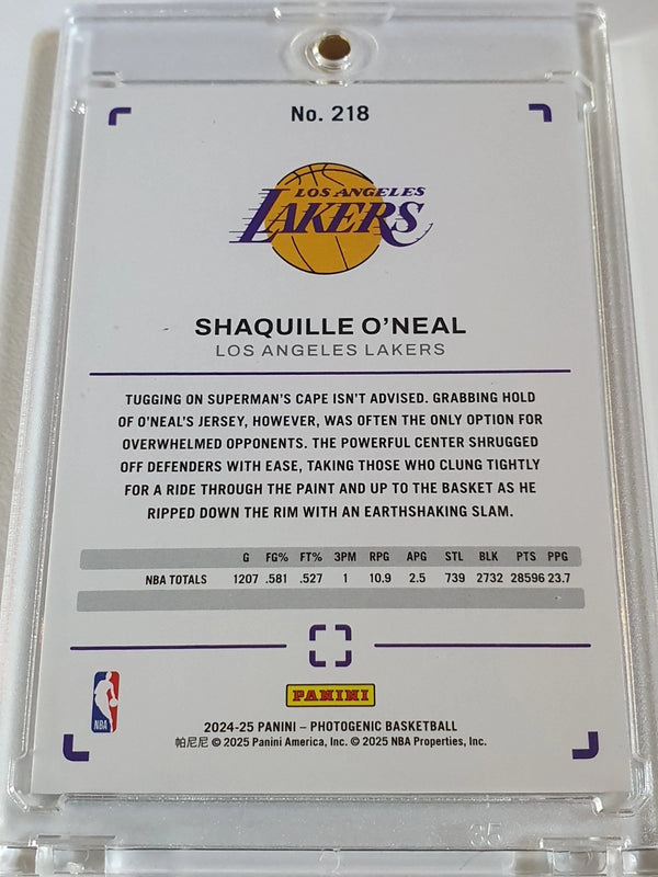 2024 Panini Photogenic Shaquille O'Neal #218 DIAMOND /75 Holo Legends - Rare
