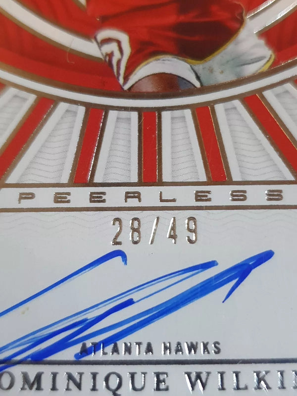 2022 National Treasures Dominique Wilkins AUTO /49 Peerless Signatures - Rare