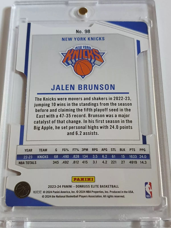 2023 Donruss Elite Jalen Brunson #98 ASPIRATIONS /89 Die-Cut - Ready to Grade