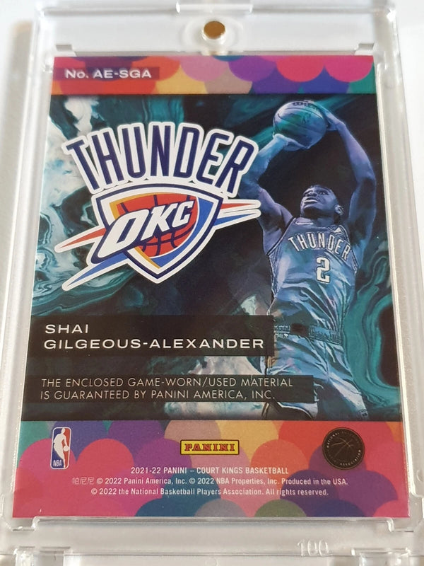 2021 Panini Court Kings Shai Gilgeous-Alexander #PATCH Game Worn Jersey - Rare