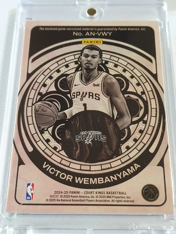 2024 Panini Court Kings Victor Wembanyama #PATCH Game Worn Jersey - Rare