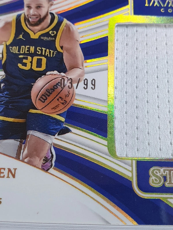 2023 Panini Immaculate Stephen Curry #PATCH /99 Game Worn Jumbo Jersey - Rare
