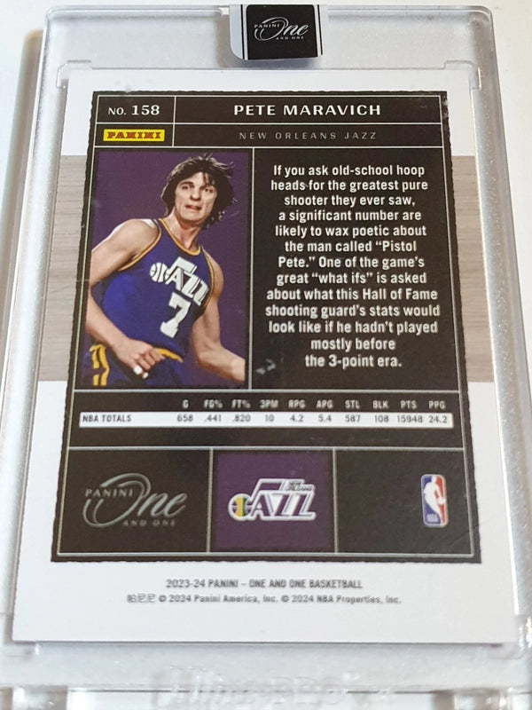2023 Panini One and One Pete Maravich #158 PURPLE 25/25 Holo - Factory Sealed