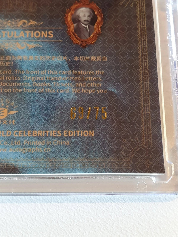 2024 Eternal Isaac Newton Albert Einstein #RELICS BLUE /75 Dual Relics - Sealed