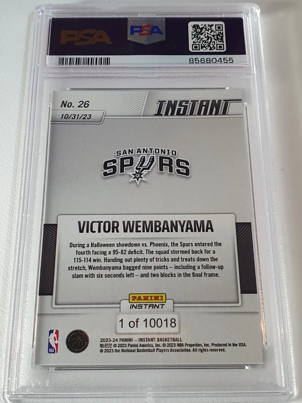 2023 Panini Instant Victor Wembanyama Rookie #26 /10018 RC - PSA 9 (LOW POP)