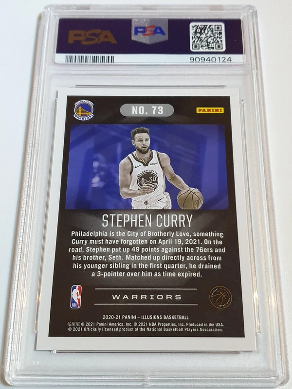 2020 Illusions Stephen Curry #73 BLACK /49 Trophy Collections - PSA 9 (POP 3)