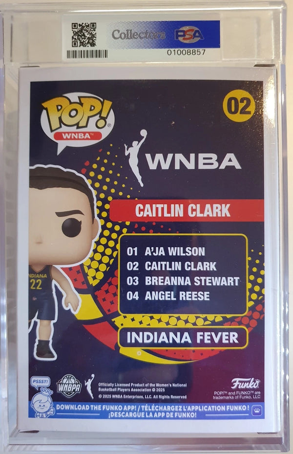 2025 Caitlin Clark Funko PSA 9 Figure #02 - Low POP RARE Encapsulated