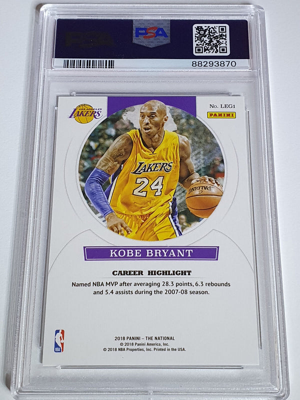 2018 Panini National Kobe Bryant Legends /299 HOLO - PSA 9 (POP 9)