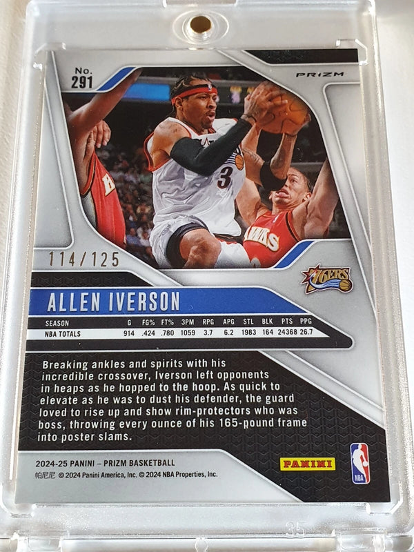 2024 Panini Prizm Allen Iverson #291 FAST BREAK ORANGE /125 Holo - Rare