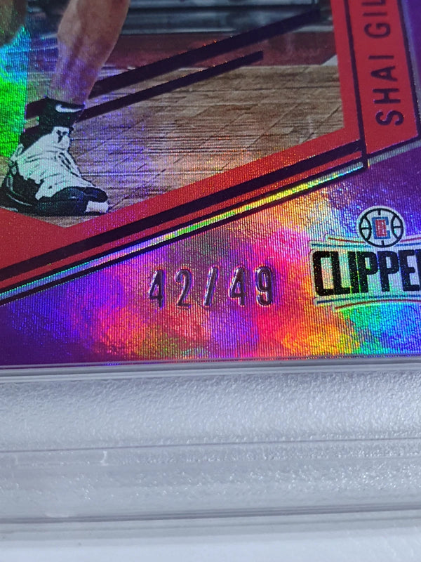 2018 Chronicles Shai Gilgeous-Alexander Rookie #274 PURPLE /49 Holo RC - PSA 9