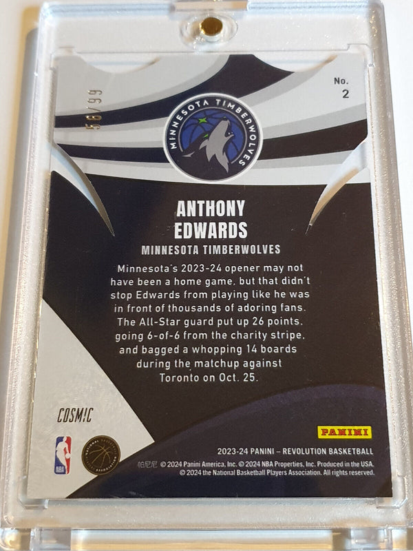 2023 Panini Revolution Anthony Edwards #2 COSMIC /99 Die Cut LIFTOFF - Rare