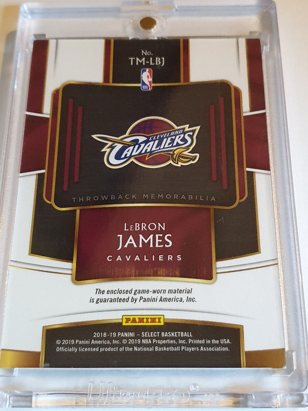 2018 Panini Select LeBron James #PATCH Game Worn Jersey - Rare