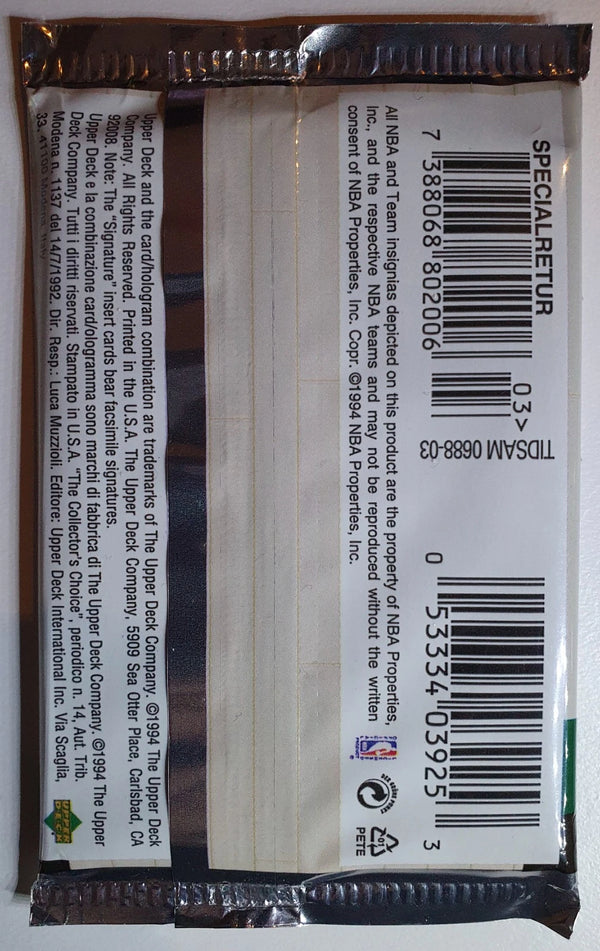1994-95 UD Collectors Choice Basketball Series Two - Factory Sealed Packs