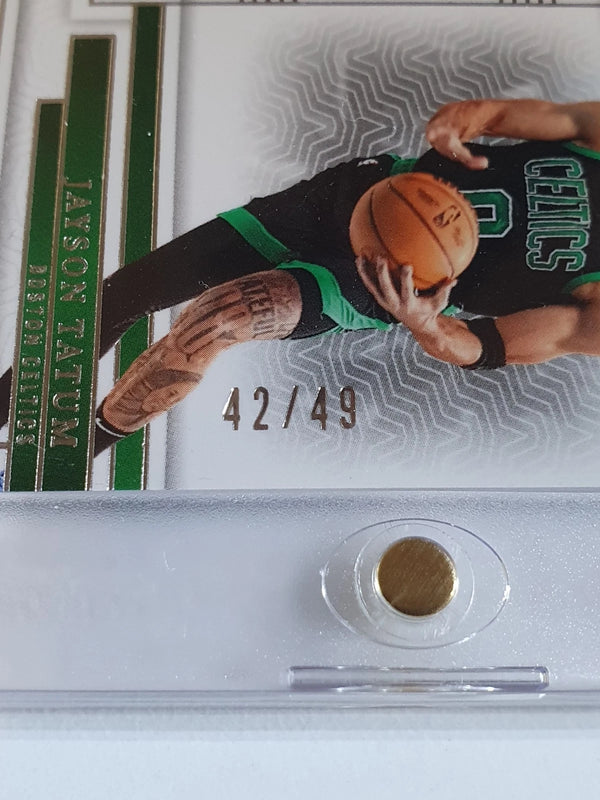 2023 National Treasures Jayson Tatum #PATCH /49 Game Jumbo Worn Jersey - Rare