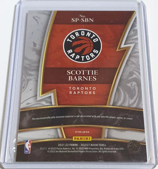 2021 Panini Select Scottie Barnes Rookie #PATCH SILVER Holo Sparks Jersey - Rare