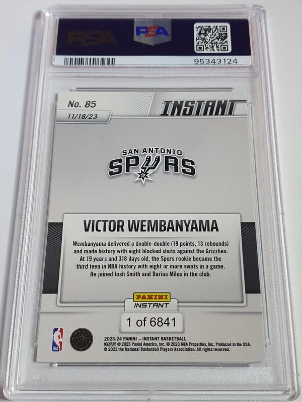 2023 Panini Instant Victor Wembanyama Rookie #85 /6841 RC - PSA 9 (Low POP)