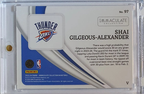 2023 Panini Immaculate Shai Gilgeous-Alexander #97 BLUE /25 Foil Variation Rare