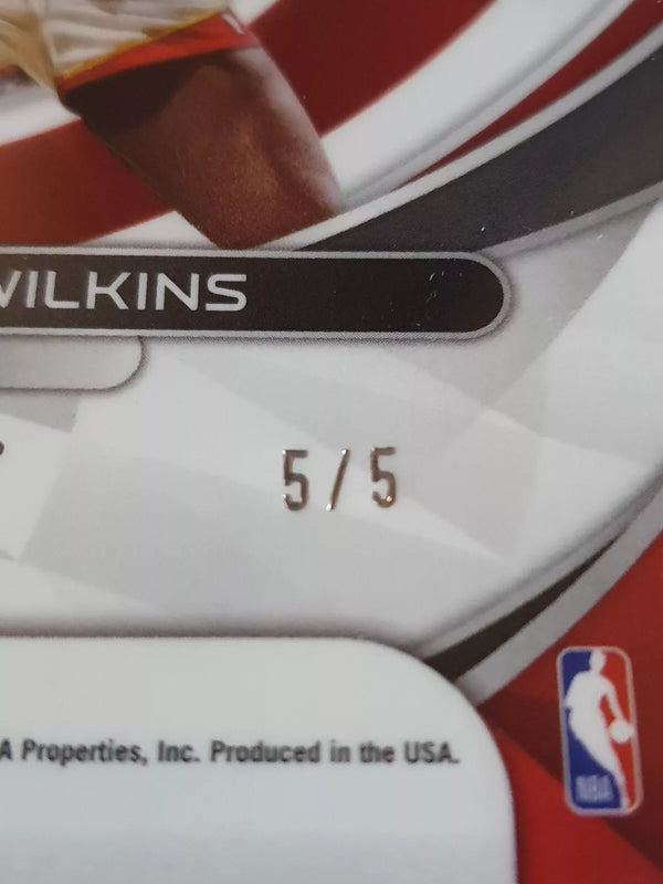 2021 Spectra Dominique Wilkins AUTO MARBLE 5/5 Icons Autographs - PSA 9 (POP 1)
