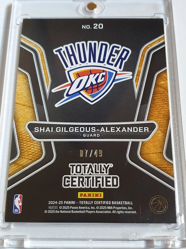 2024 Totally Certified Shai Gilgeous-Alexander #20 BLUE MIRROR /49 Holo - Rare